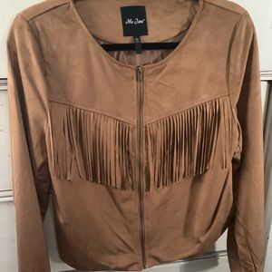 Suede fringe jacket